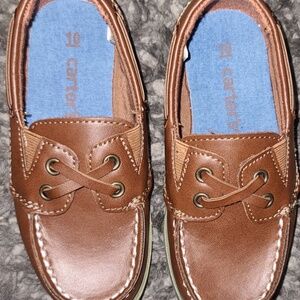 Carter's Toddler Boys Boat Shoes Size‎ 10 Brown Slip-On Casual Classic Style